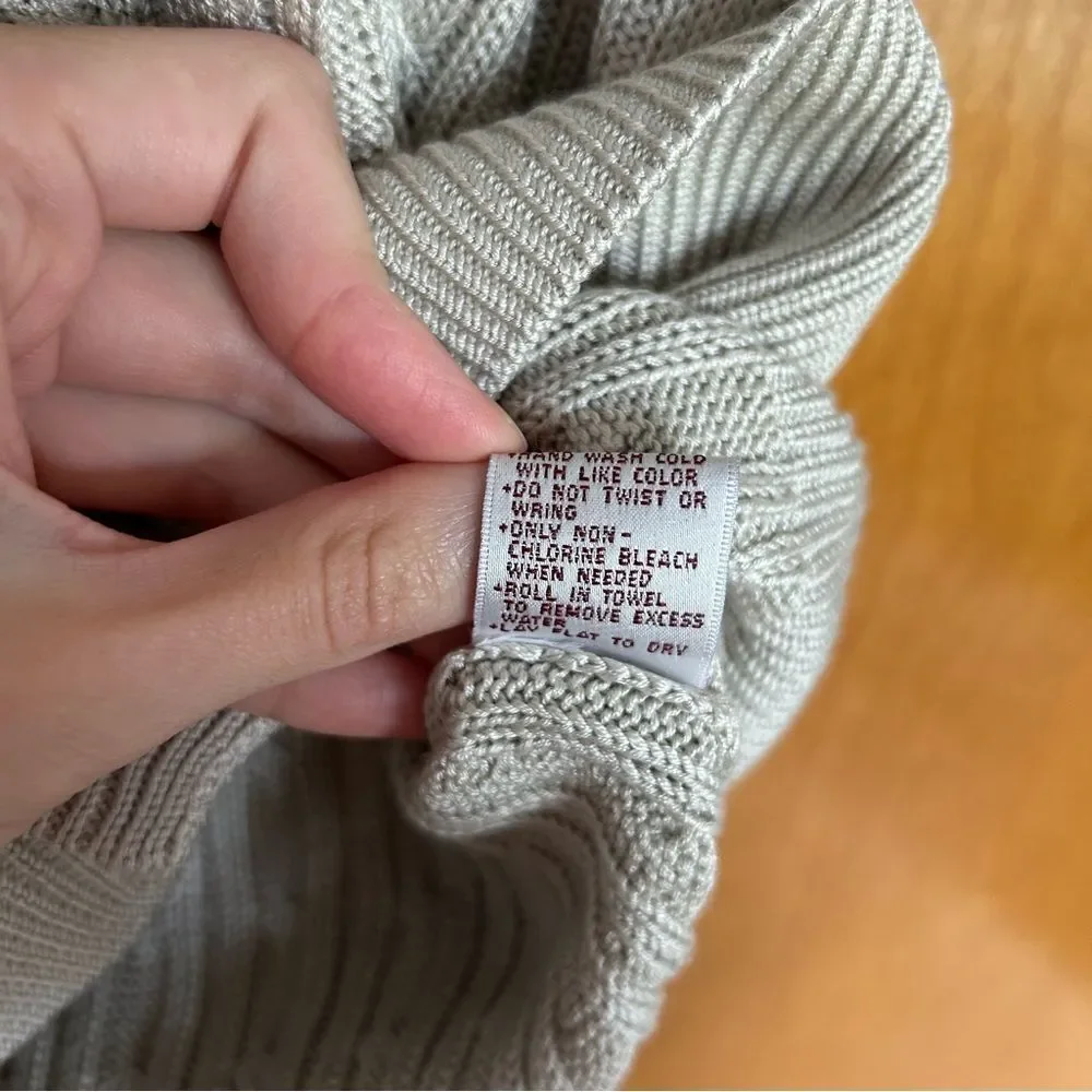 Vintage Slazenger Spun Silk Cable Knit Sleeveless Sweater Vest Large Fisherman - Picture 6 of 6